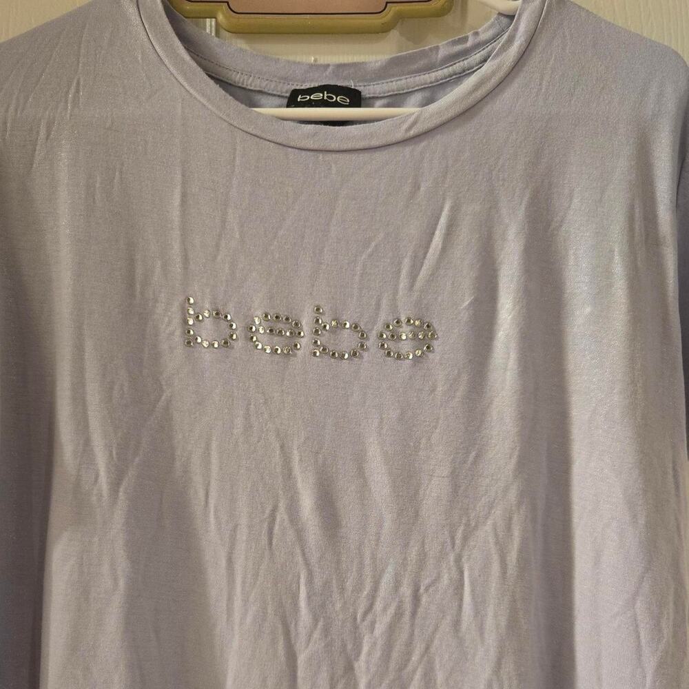 Soft Lilac Y2K Bebe Tee